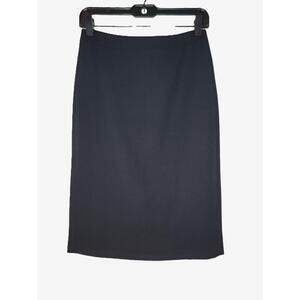 J Crew 365 Size 2 Black Pencil Skirt with Slit in Back